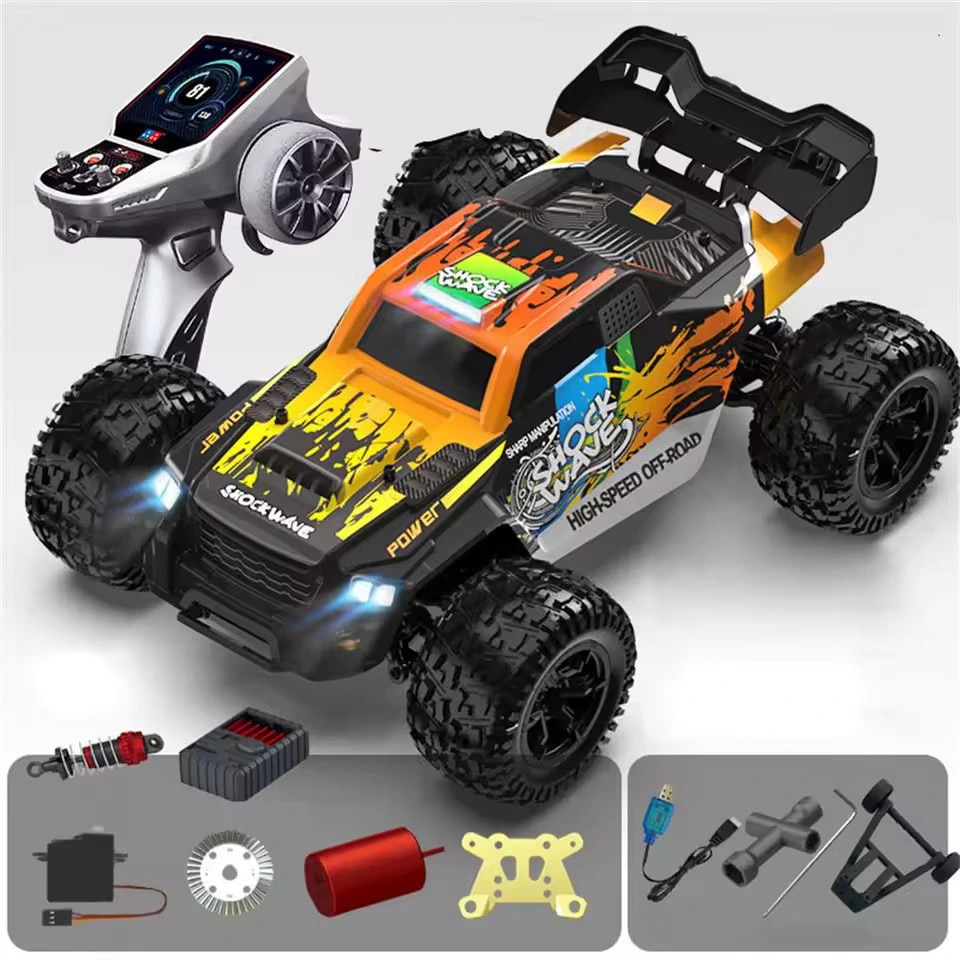 Masinuta RC Traxxas E-Revo 1:16 VXL, 4WD, 60 km/h, portocalie