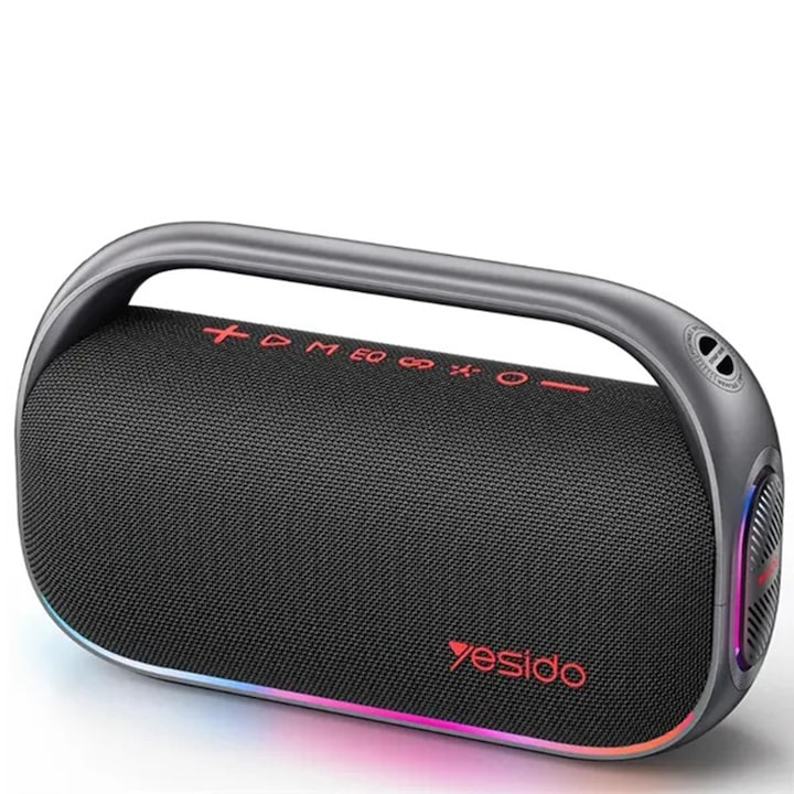 Boxa portabila activa cu doua difuzoare de 8 Inch , telecomanda , Bluetooth , cititor USB , card MicroSD , Radio FM , rosu