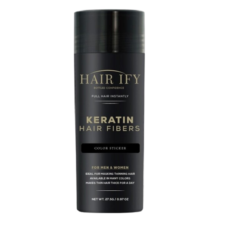 Fibre din Keratina pentru Par, pudra, Blond Deschis 27.5g Hairify, Acoperire Instanta Pentru Zonele Rare, Rezistent la Vant si Ploaie, Aspect Natural in 30 secunde, Rezultat Premium, Nu pateaza perna sau hainele