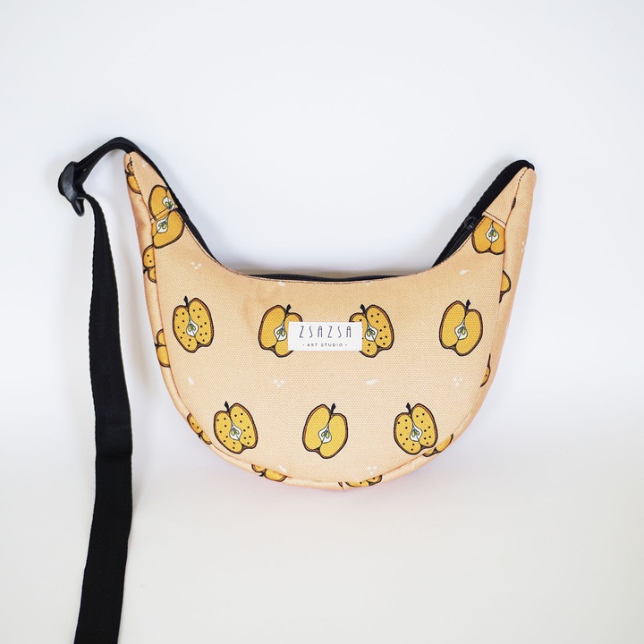 Női táska, nyomott mintás, x x, Őszibarack rózsaszín, 25 x 15 x 6 cm