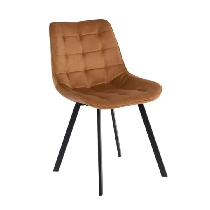 Стол Мириян, Оранжев, Кадифе, 4 броя