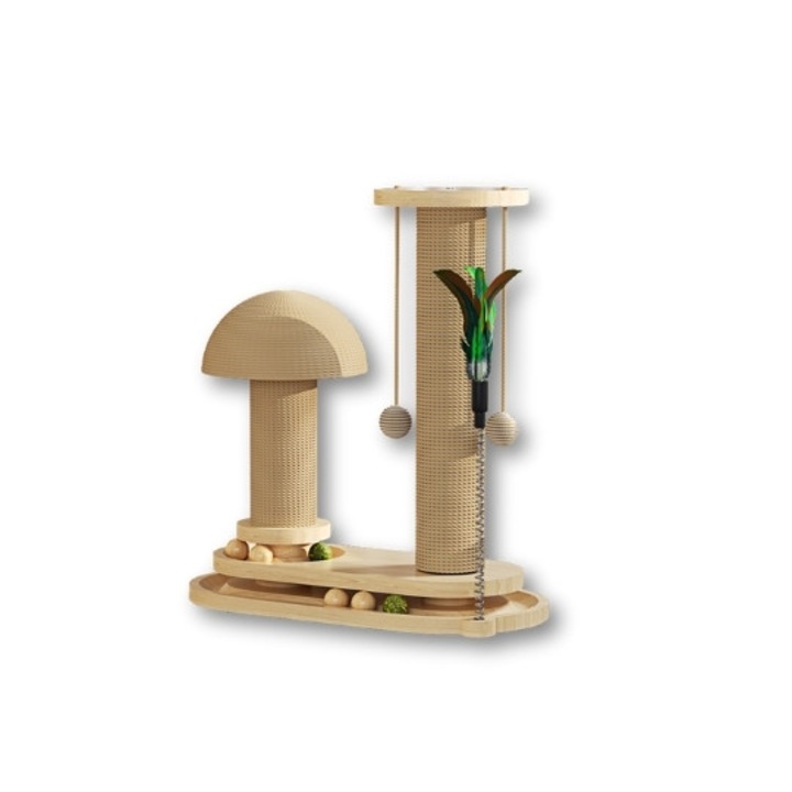 Кула за игра за котки, сизал/плюш с играчки