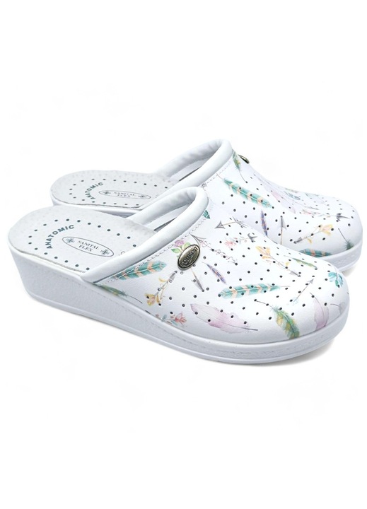 Папуци от кожа за жени Orthopaedic Lightweight Dr Orto Health White, Бял, 40