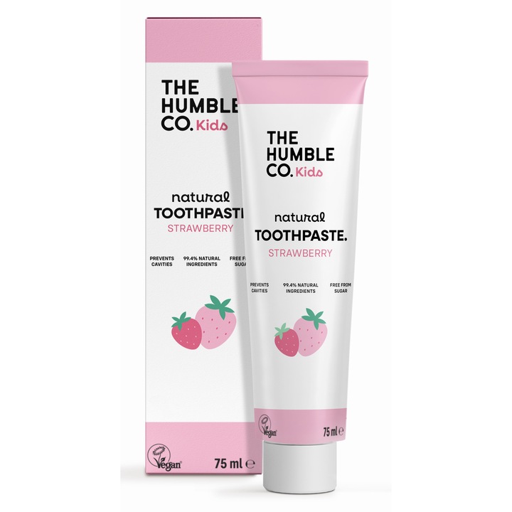Детска Натурална Паста за зъби The Humble Co. 75ml, Ягода