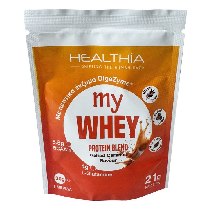 Proteine my Whey Healthia, 30g, caramel sarat