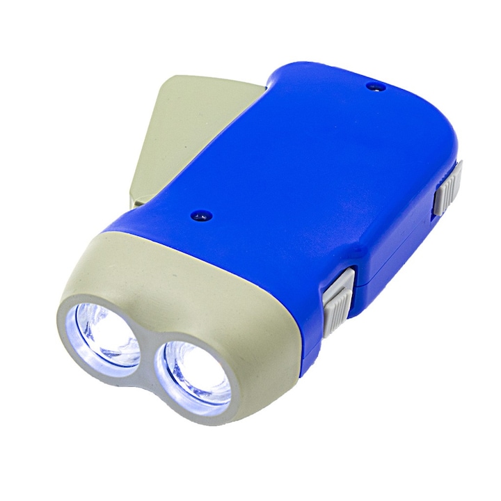 Кинетично фенерче, LRTM, LED, динамо зареждане, цветно