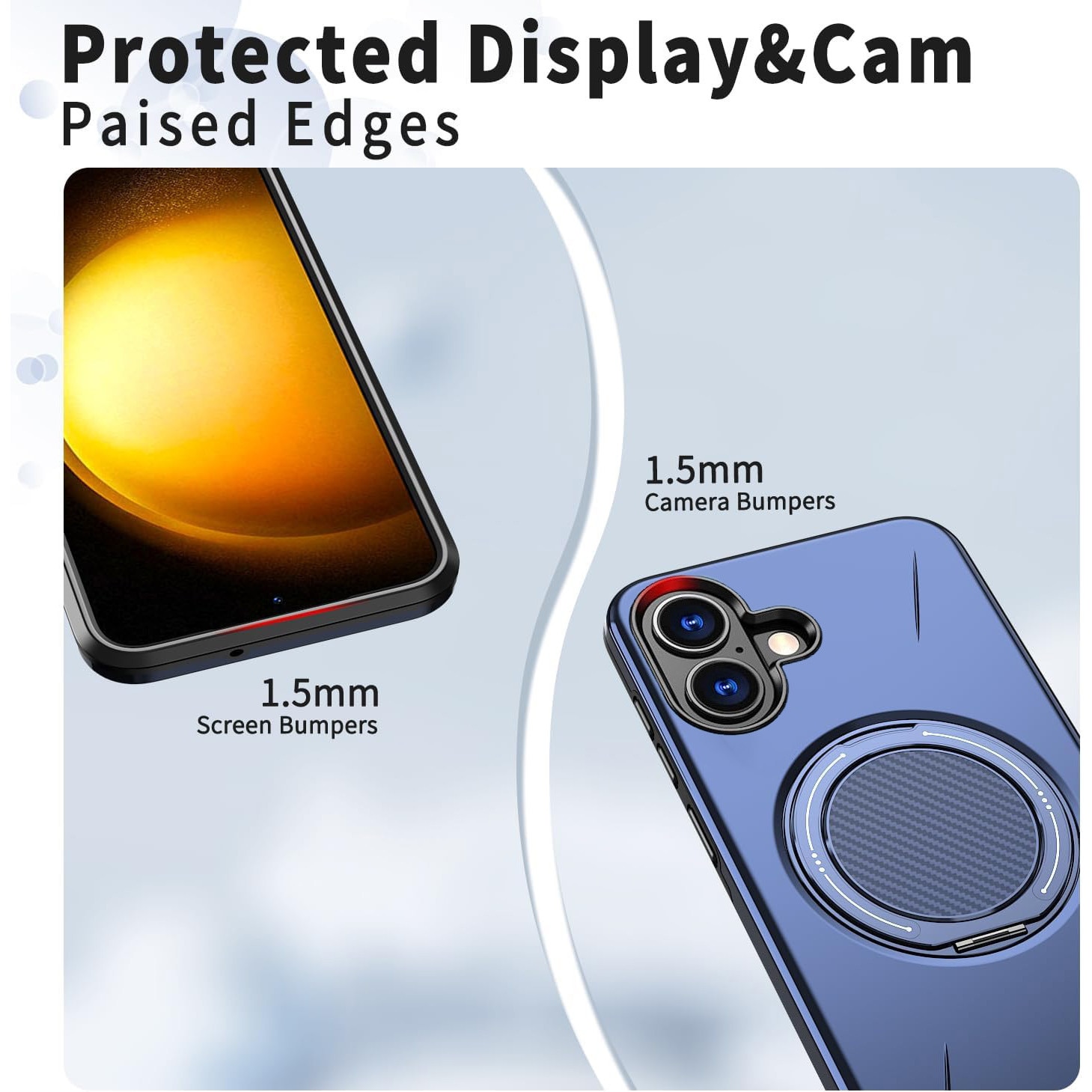 Husa pentru Samsung Galaxy A06/Galaxy A07, Rezistenta militara la socuri! Huska cu suport magnetic 360° compatibil MagSafe si design modern - Albastru Inchis