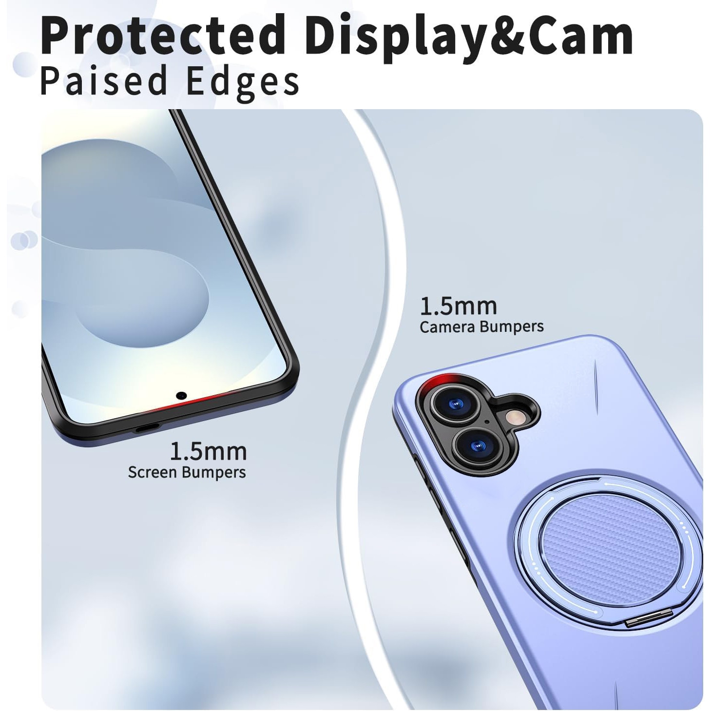 Husa pentru Samsung Galaxy A06/Galaxy A07, Rezistenta militara la socuri! Huska cu suport magnetic 360° compatibil MagSafe si design modern - Violet deschis