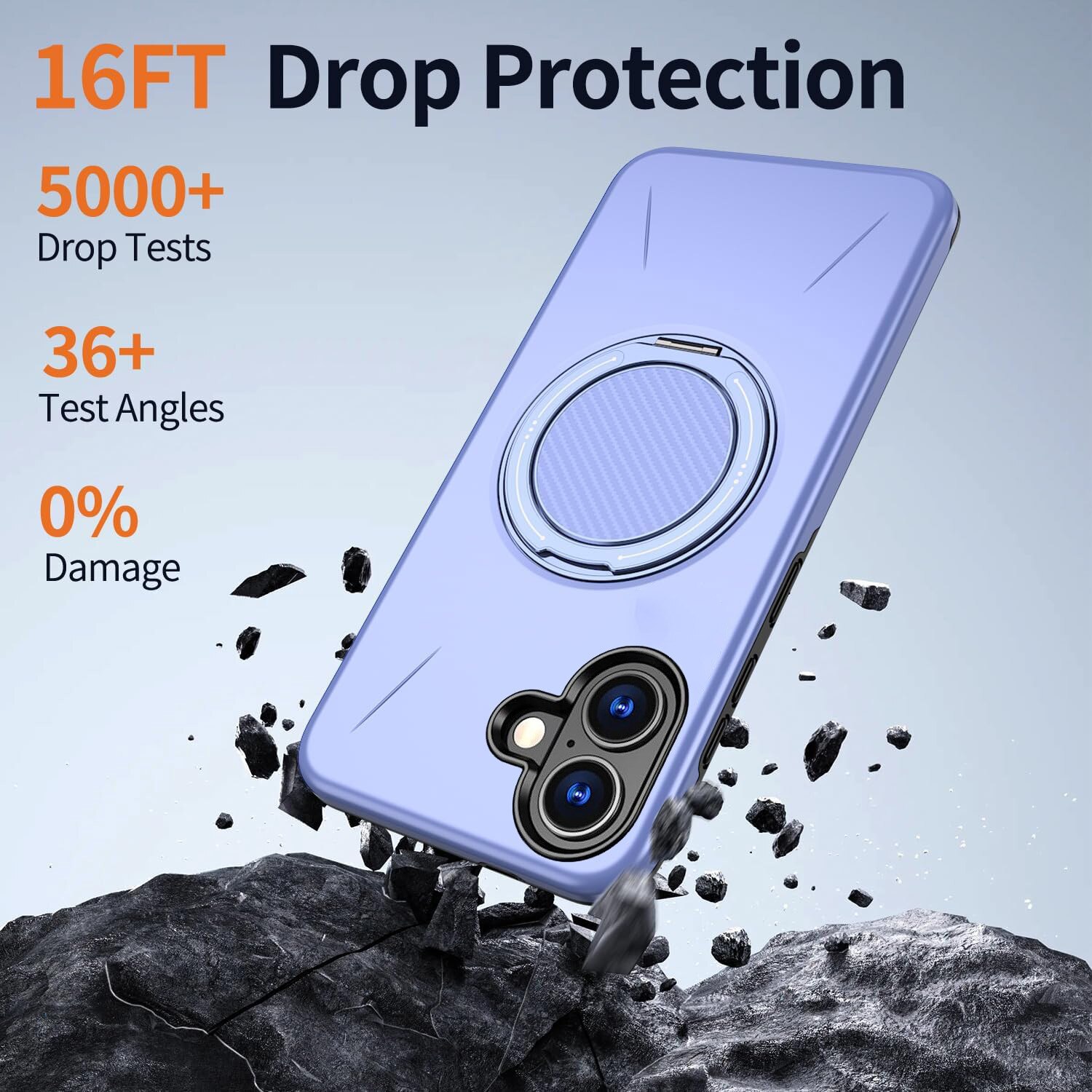 Husa pentru Samsung Galaxy A06/Galaxy A07, Rezistenta militara la socuri! Huska cu suport magnetic 360° compatibil MagSafe si design modern - Violet deschis