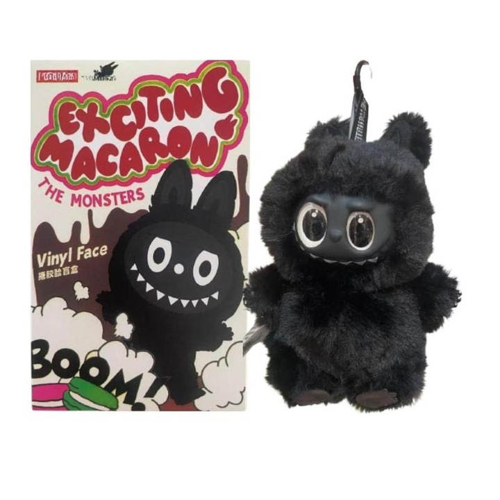 LaBuBoo játék, fekete sorozat, vinyl/plüss, meglepetéscsomag, 15 cm