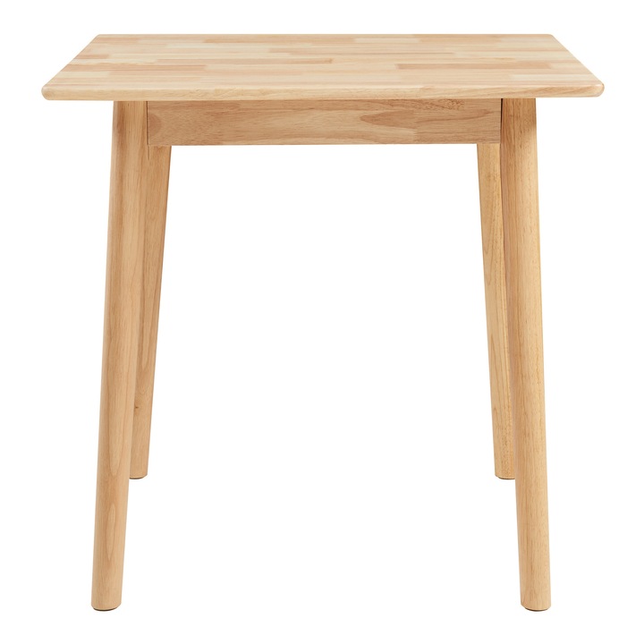 Masa bucatarie, en.casa, Klijori, 75 x 75 x 73, 5 cm, arbore de cauciuc, natur