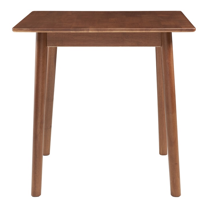 Masa bucatarie, en.casa, Klijori, 75 x 75 x 73, 5 cm, arbore de cauciuc, efect lemn de nuc