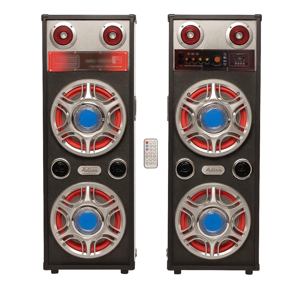 Boxe Audio Profesionale Ailiang ATP813-DT 2x200W cu Bluetooth, Karaoke, LED Bass si Telecomand