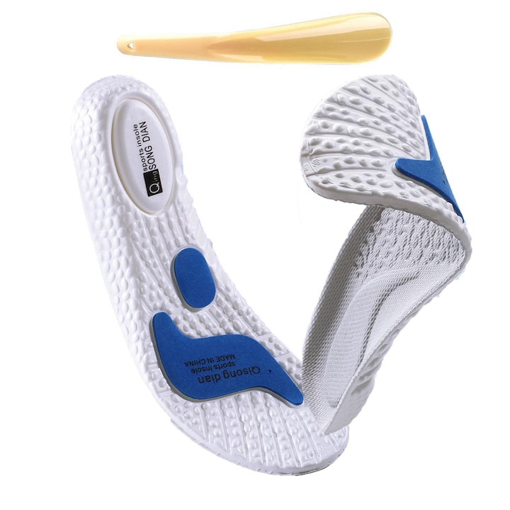 Branturi ortopedice sport unisex cu suport plantar si de calcai, amortizare, 45-46 EU