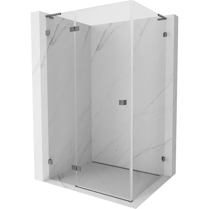 Mexen Lunar L cabina de dus cu usa batanta pe stanga 90 x 70 cm, transparent, metal armat - 834L-090-070-95-00-L