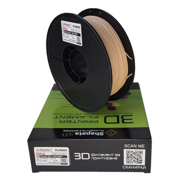 PLA телесен мат филамент Shapata, 1.75мм, 1кг