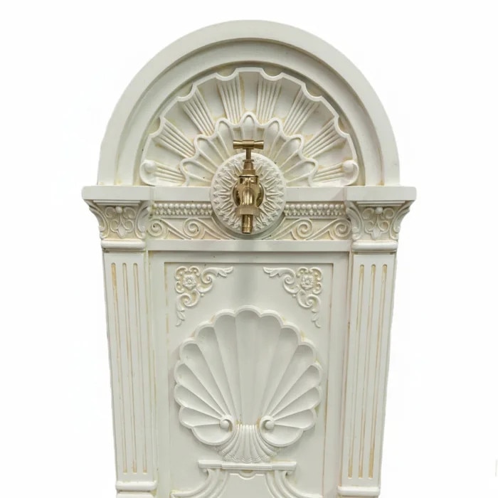 Cismea Blanca, decoratiune gradina, aluminiu, alb, 39x32x83cm