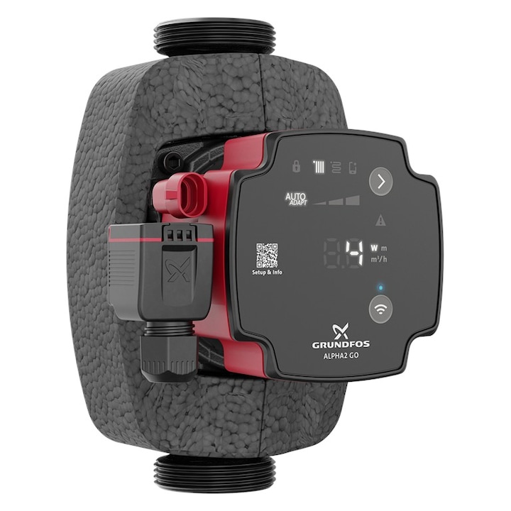 Pompa de recirculare Grundfos Alpha2 GO 25-75, debit maxim 4.6 m³/h, înălțime de pompare 5.52 m, electric, 1 1/2 inch