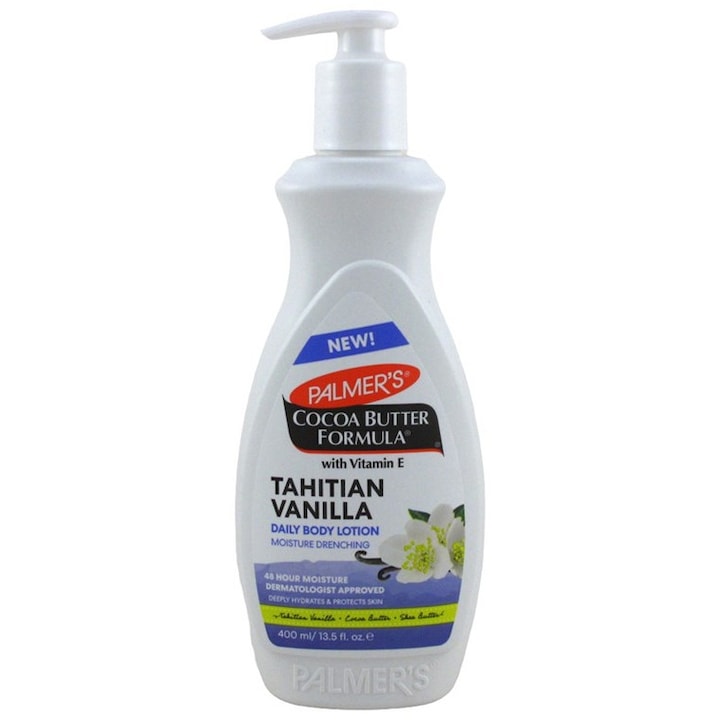 Lotiune de corp hidratanta cu unt de cacao si vanilie, Palmer's Tahitian Vanilla, 400 ml