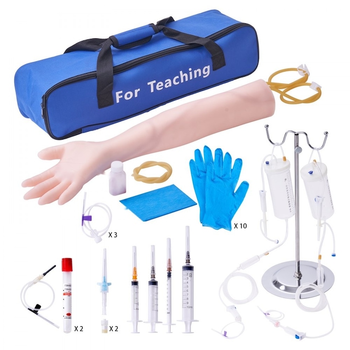 Kit de Practica Flebotomie, Brat Simulat IV, Simulare Venipunctura si Practica Injectarii, Pentru Studenti, Asistenti, Profesionisti