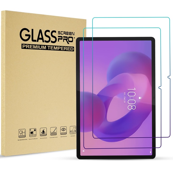 Procase, Átlátszó Üveg Képernyővédő Fólia Lenovo Tab P12 2023/ Lenovo Idea Tab Pro 2025/ Lenovo Yoga Tab Plus 2025 12,7"-hez, 2 db