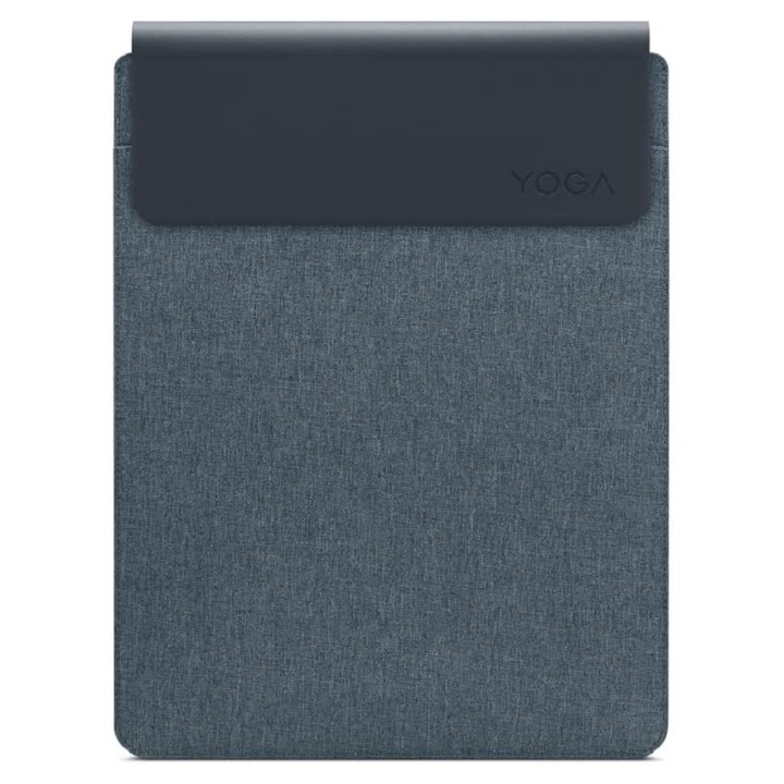 Husa Pentru Laptop Lenovo Yoga, 14, 5 Inch, Inchidere Magnetica, Subtire Si Usoara, Fabricata Din Materiale Reciclate, Compartiment Separat Pentru Accesorii, Turcoaz