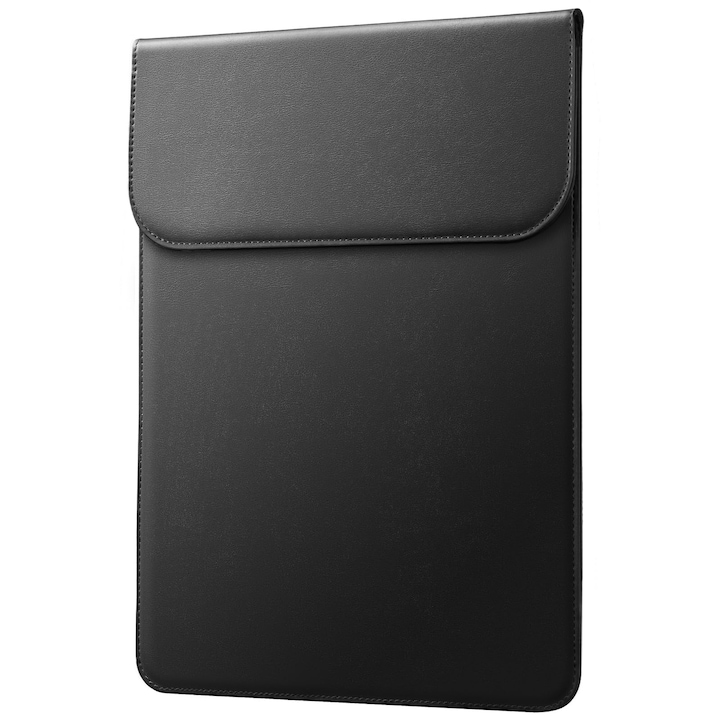 Husa Jetech Slim Laptop Sleeve Pentru Macbook Pro 14 Inch (M5/M4/M3/M2/M1, 2021-2025), Piele Pu Cu Inchidere Magnetica (Negru)