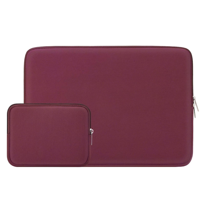 Husa De Laptop Rainyear 13-13, 3 Inch, Compatibila Cu Notebook-Uri, Chromebook-Uri De 13, 3 Inch, Husa De Protectie Captusita Pentru Macbook Pro/Max M4 M3 M2 M1 De 14 Inch, Cu Buzunar Pentru Accesorii (Rosu)