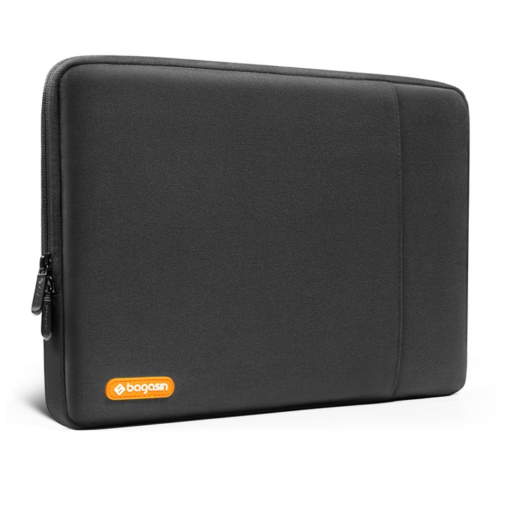 Husa Laptop Bagasin, Husa Laptop 15 15.6 16 Inch, Husa De Protectie Pentru Macbook, Hp, Dell, Lenovo, Asus Cu Protectie Pentru Colturi Si Margini, Neagra