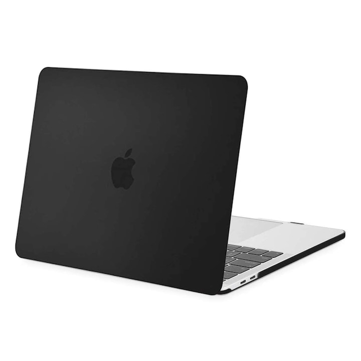 Husa Mosiso Compatibila Cu Macbook Pro 13 Inch 2025 2024 2023 2022-2016 M2 M1 A2338 A2289 A2251 A2159 A1989 A1706 A1708 Cu/Fara Touch Bar, Carcasa De Protectie Din Plastic Rigid, Neagra