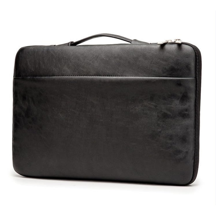 Geanta Laptop Lopoleis®, Geanta De Lucru Pentru Barbati Si Femei Din Piele Pu, Husa Laptop, Geanta De Transport Business, Husa Laptop, Geanta Laptop Cu Maner Pentru Macbook (15, 6 Inch, Negru)