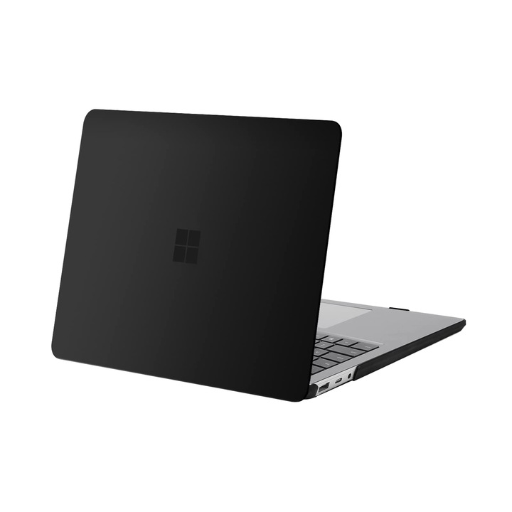 Husa Mosiso Compatibila Cu Surface Laptop 5/4/3 13, 5 Inch 2022 2021 2019 Cu Tastatura Metalica (Modele: 1951 Si 1868), Carcasa De Protectie Din Plastic Rigid, Neagra