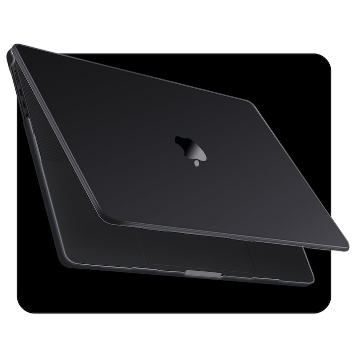 Mosiso Carcasa Compatibila Cu Macbook Pro 16 Inch M4 M3 M2 M1 2025-2022 A3403 A3186 A2991 A2780 A2485, Carcasa De Protectie Rigida Ultra Subtire, Culoare Naturala Originala, Pentru 16 "2", Negru Spatial, Transparenta