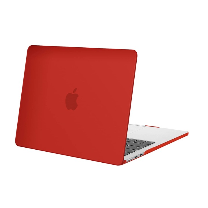 Mosiso Carcasa Compatibila Cu Macbook Air 13 Inch M4 M3 M2 2025 2024 2023 2022 A3240 A3113 A2681, Carcasa De Protectie Rigida Din Plastic Compatibila Cu Mac Book Air 13, 6 Inch, Rosu