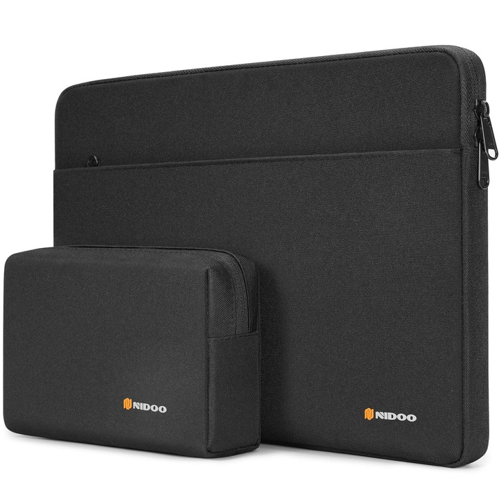 Nidoo Husa Laptop 14 Inch, Impermeabila, Geanta De Protectie Pentru Laptop Surface De 15" (3/4/14"), Chromebook De 3/14" (3/14"), Thinkpad P14S T14 T14S L14 Gen 2/14" (Chromebook Spin 514), Negru