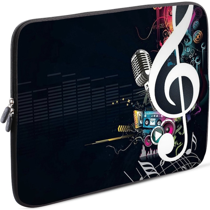 Husa Pentru Laptop Sidorenko De 11-11, 6 Inch - Geanta Din Neopren Pentru Laptop Compatibila Cu Macbook/Chromebook, Neagra, 42 De Modele Din Care Puteti Alege