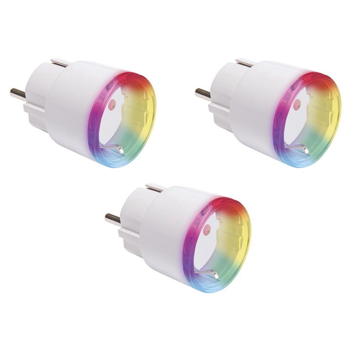 Wi-Fi контакт Shelly Plus Plug S, 12 A, функция за измерване, 3 броя