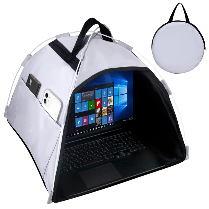 Hoyixi Umbra De Soare Universala Pentru Laptop Si Ecran De Confidentialitate, Umbra De Soare Pliabila Pentru Macbook Air Pro 13-16 Inch, Dell, Asus, Pc, Gri