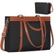 Geanta De Mana Pentru Laptop Ktmouw, Mare, Impermeabila, De 15, 6 Inch, Pentru Scoala Si Afaceri, Neagra