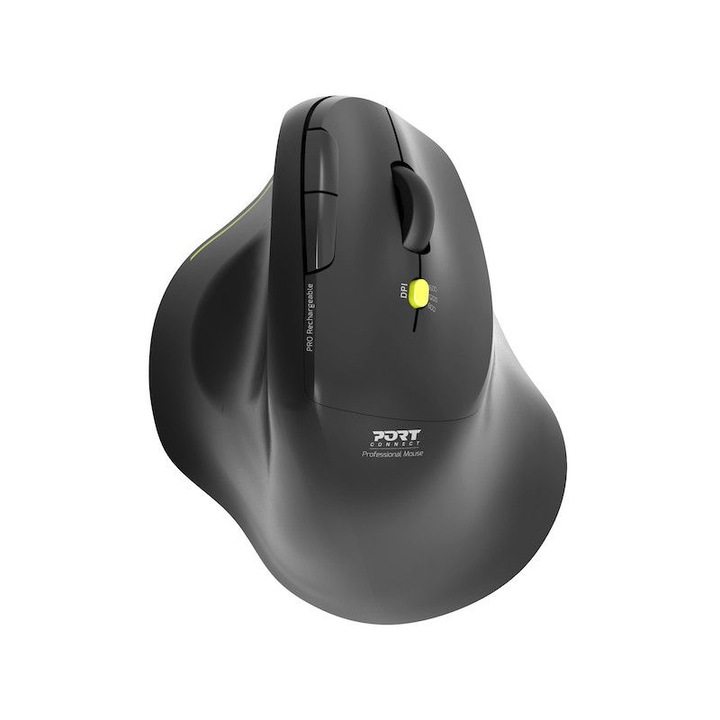 Mouse wireless Bluetooth Port Designs Ergo Soft, 1600DPI, negru