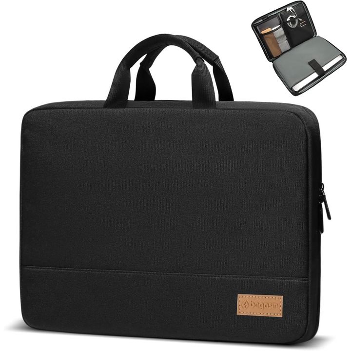 Geanta De Laptop Bagasin, Geanta De Protectie Pentru Laptop De 15 15, 6 16 Inch Tsa, Impermeabila, Cu Protectie In 4 Straturi, Husa De Transport Pentru Macbook, Hp, Dell, Lenovo, Notebook Asus
