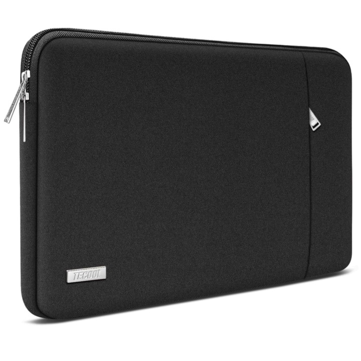 Tecool Geanta Laptop 16 Inch Pentru Macbook Pro 16 M4/M3/M2/M1 (2024-2019) A3403 A3186 A2991 A2141, Geanta De Protectie Impermeabila Pentru Notebook Lenovo Thinkbook Ideapad Dell Hp Asus 16", Negru