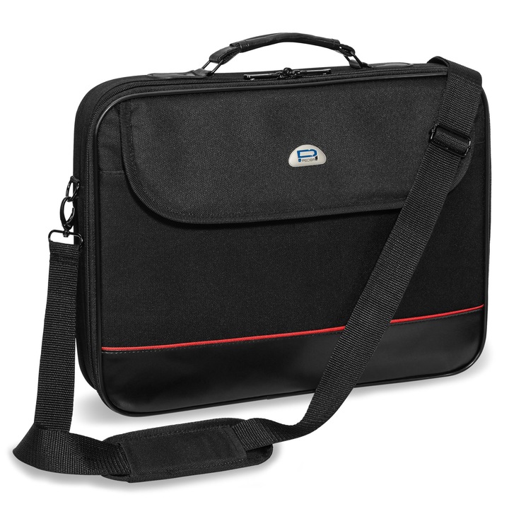 Pedea - Geanta Pentru Laptop Trendline Pentru Pana La 13, 3-14, 1 Inci (33, 8-35, 8 Cm), Geanta De Umar Pentru Notebook Cu Curea De Umar, Geanta De Umar Cu Compartiment Pentru Laptop, Geanta Pentru Notebook Pentru Femei Si Barbati, Neagra