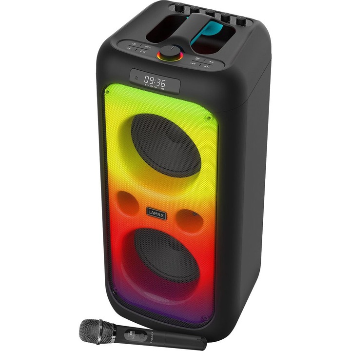 Lamax PartyKing1 Plus Bluetooth hangszóró, 100W, fekete, 60Hz-16kHz