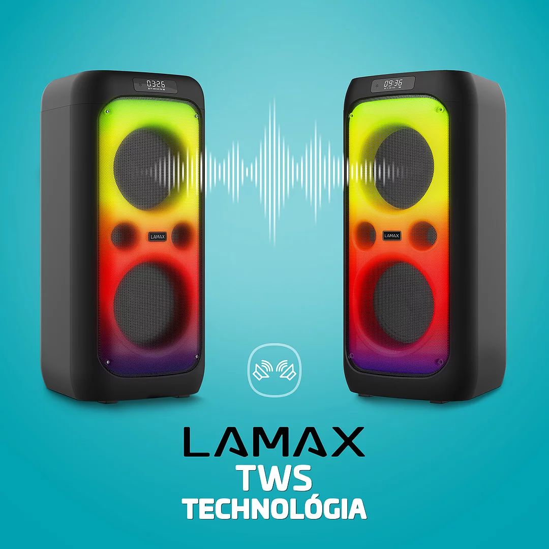 Boxa Bluetooth Lamax PartyKing1 Plus, 100W, Black, 60Hz-16kHz