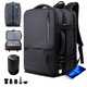 Rucsac De Mana Pentru Laptop, Tip Vacuum, 46L, 19 Inch, Pentru Bagaj De Mana Pentru Barbati, Tip Avion, Extensibil, Hidrofug, Cu Port De Incarcare Usb Si Geanta De Cabina Cu Vacuum De 20L Si Pompa, Negru