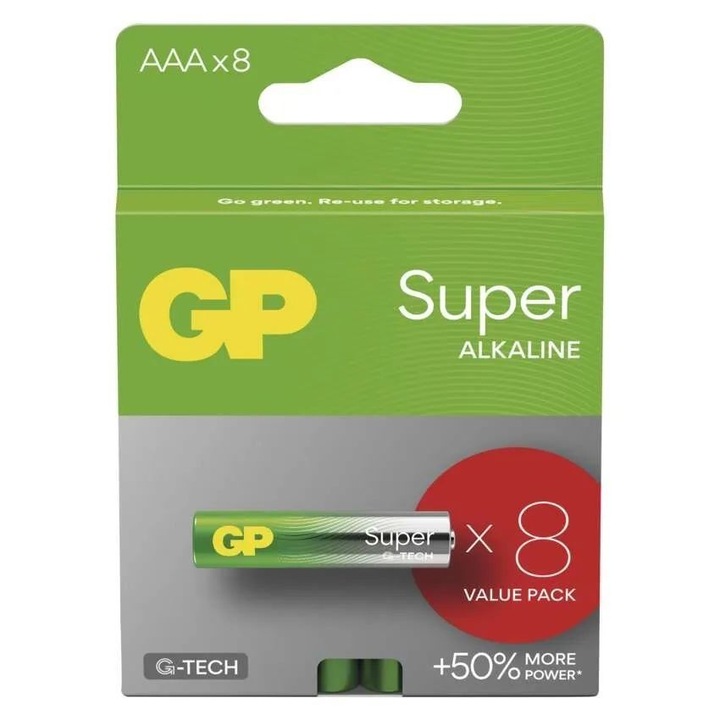 GP AAA Alkáli Elem 8db/csomag, 252656, Elem