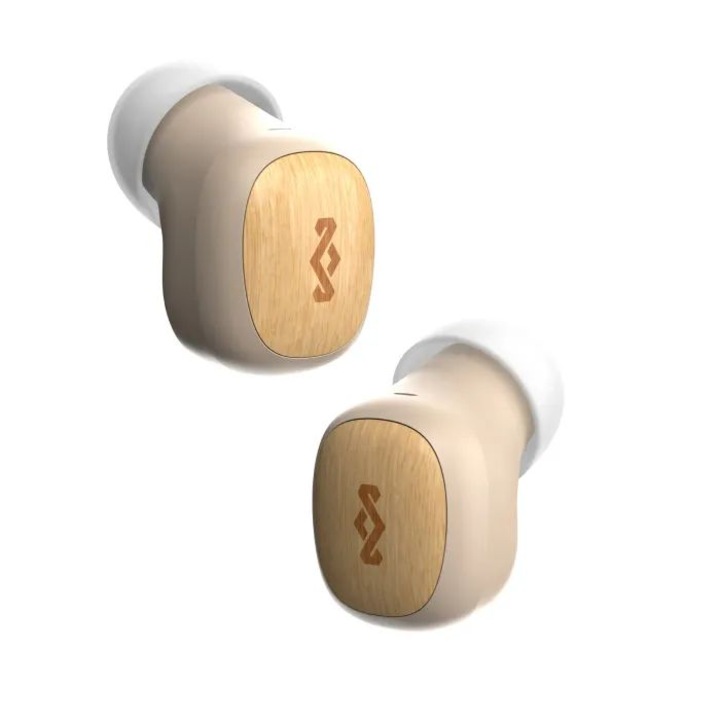 Casti Bluetooth Marley Smile Jamaica Mini TWS, Cream, 10m, 2.0