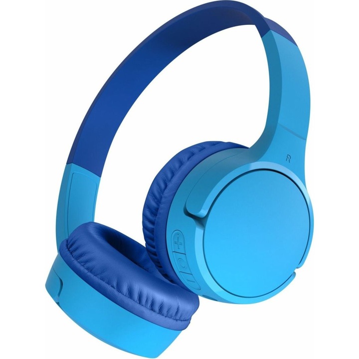 Casti Belkin SoundForm Mini, Bluetooth, microfon, albastru, 1.2m