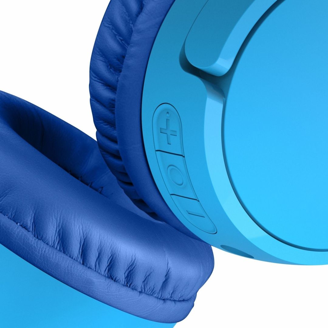 Casti Belkin SoundForm Mini, Bluetooth, microfon, albastru, 1.2m